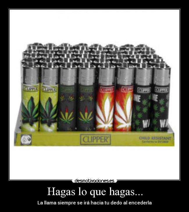 Hagas lo que hagas... - La llama siempre se irá hacia tu dedo al encederla