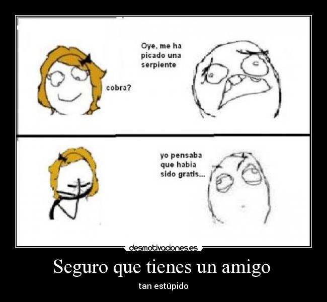 Seguro que tienes un amigo - tan estúpido