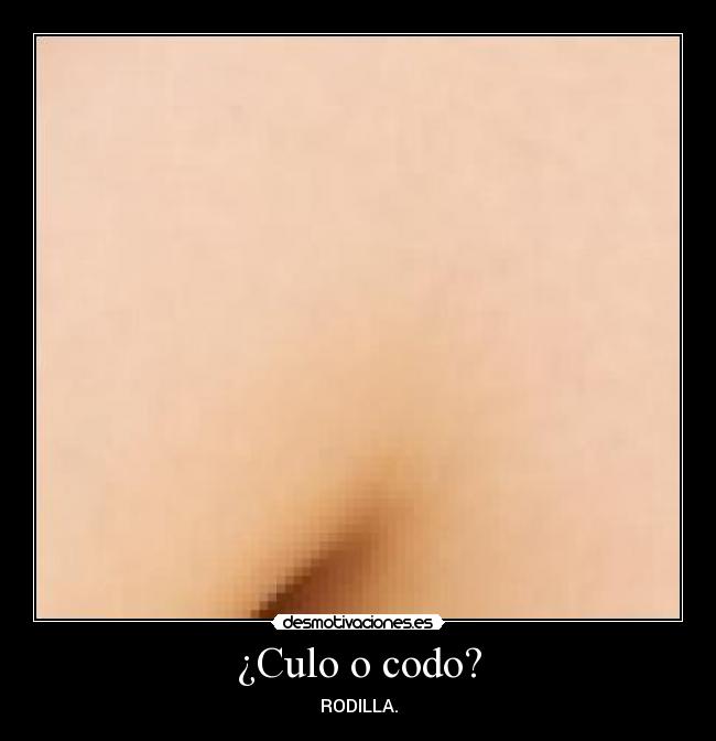 ¿Culo o codo? - RODILLA.