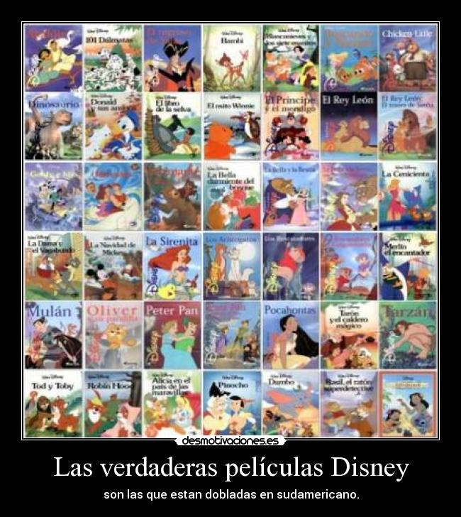 Las verdaderas películas Disney -