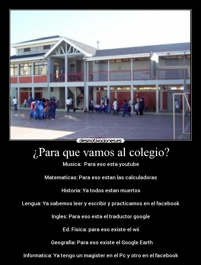 ¿Para que vamos al colegio? - 