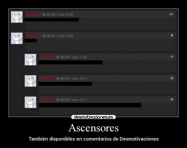 Ascensores - También disponibles en comentarios de Desmotivaciones