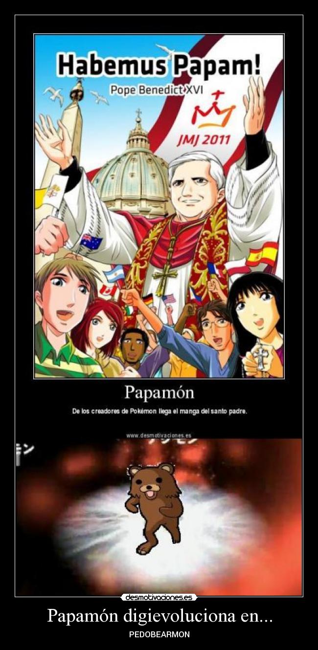 Papamón digievoluciona en... - PEDOBEARMON