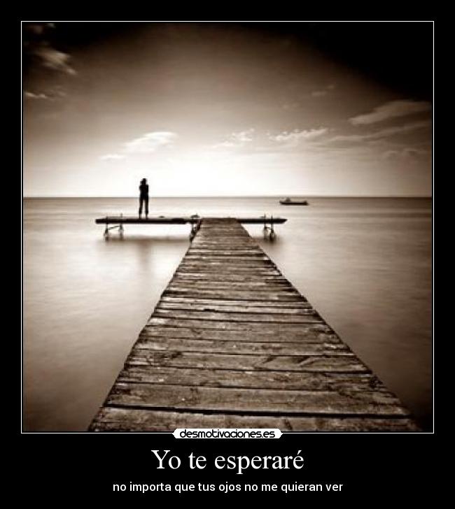 Yo te esperaré - no importa que tus ojos no me quieran ver