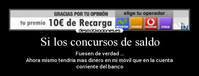 Si los concursos de saldo -