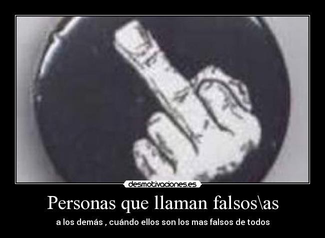 Personas que llaman falsos\as - 