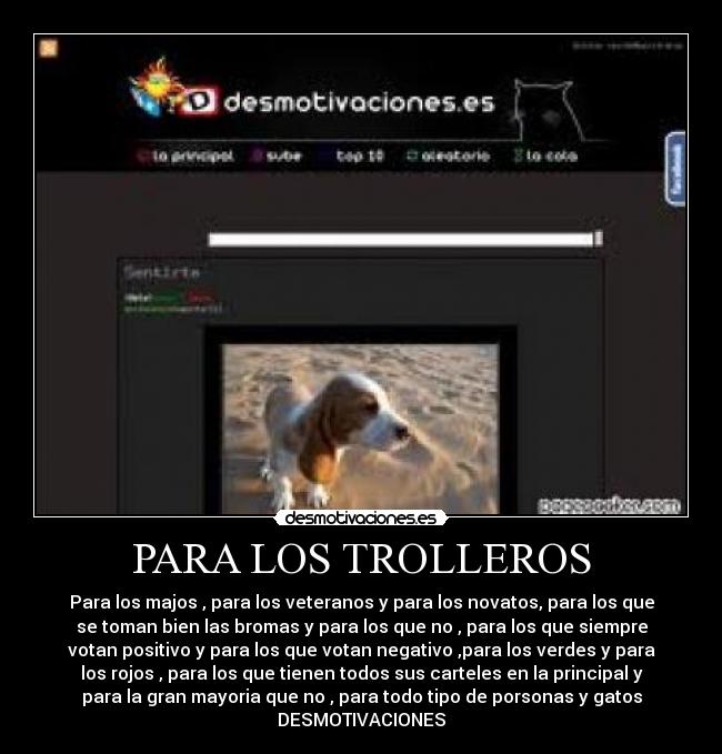 PARA LOS TROLLEROS -