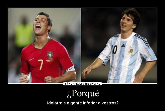 carteles futbol messi cristiano desmotivaciones