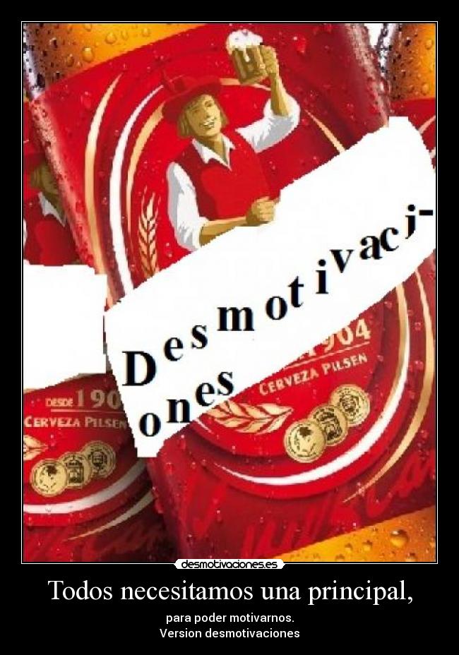 Todos necesitamos una principal, - 