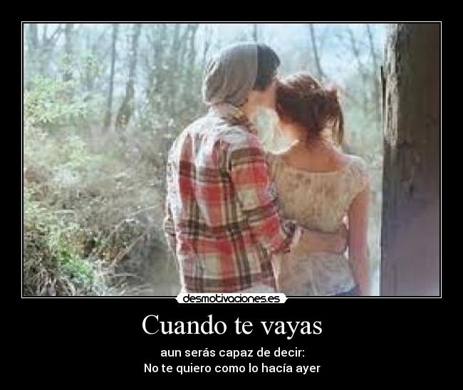 Cuando te vayas -