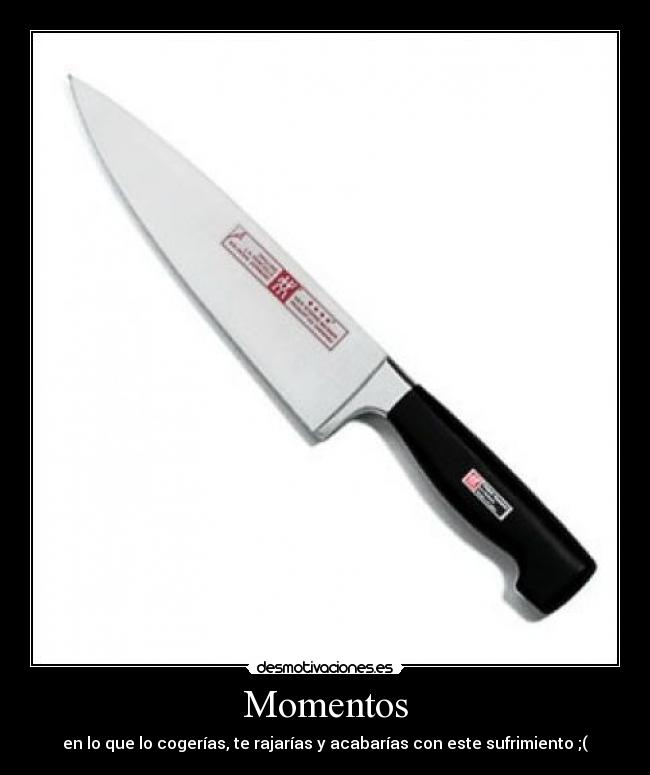 Momentos - en lo que lo cogerías, te rajarías y acabarías con este sufrimiento ;(