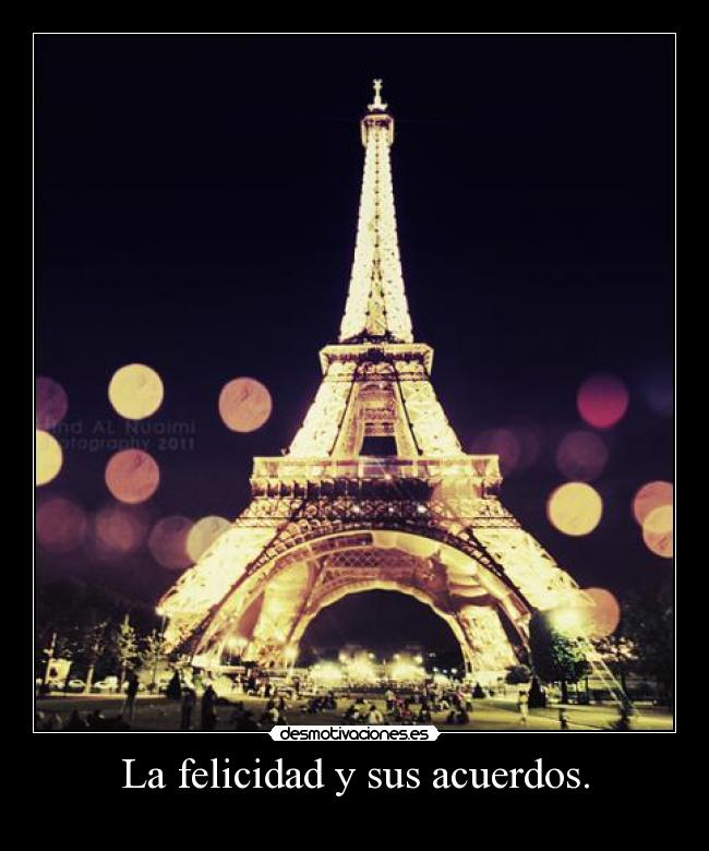 La felicidad y sus acuerdos. -