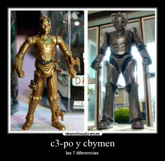 c3-po y cbymen - las 7 diferencias