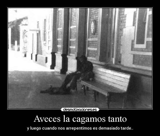 Aveces la cagamos tanto -