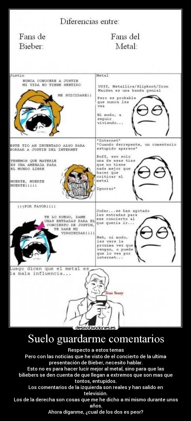 Suelo guardarme comentarios -