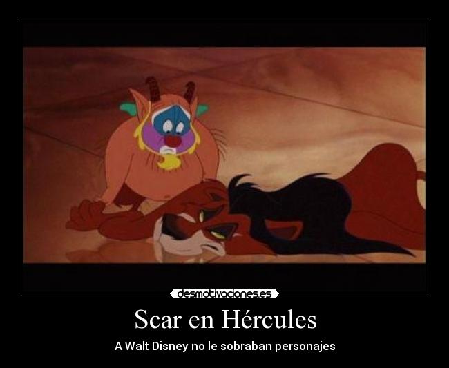 Scar en Hércules - A Walt Disney no le sobraban personajes