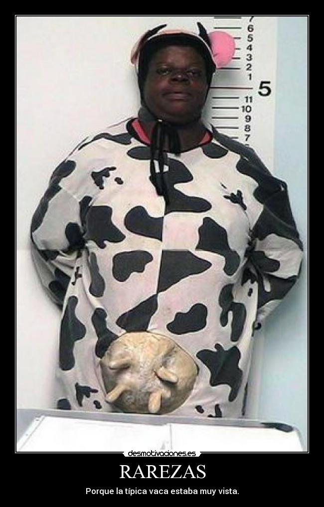 RAREZAS - Porque la típica vaca estaba muy vista.