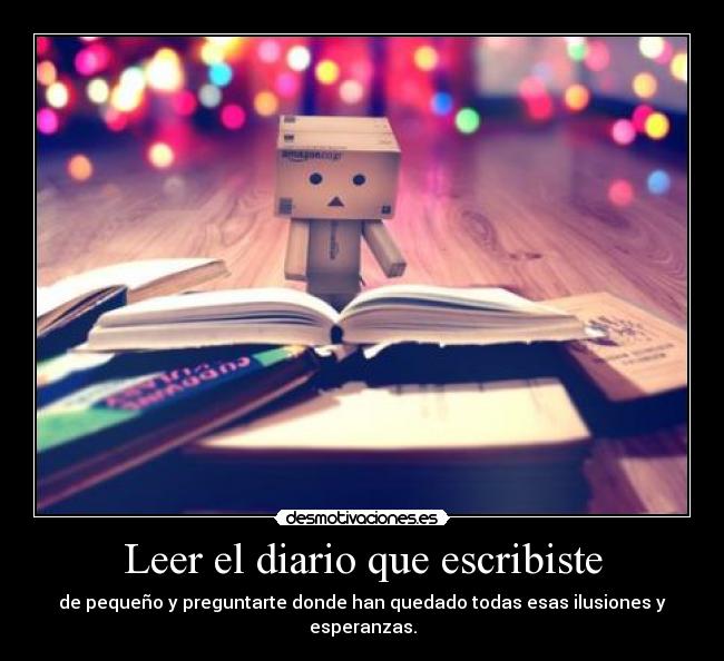 Leer el diario que escribiste -