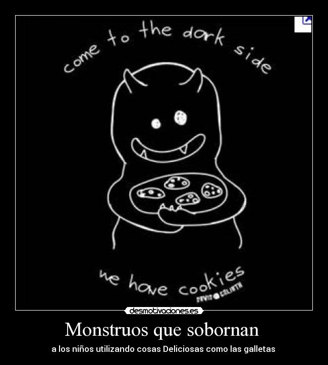 Monstruos que sobornan  - a los niños utilizando cosas Deliciosas como las galletas 