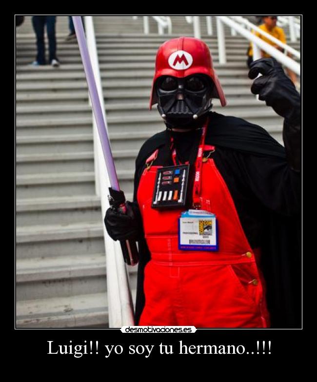 carteles luigimario brosdarth vaderstar warsyo soy padre desmotivaciones