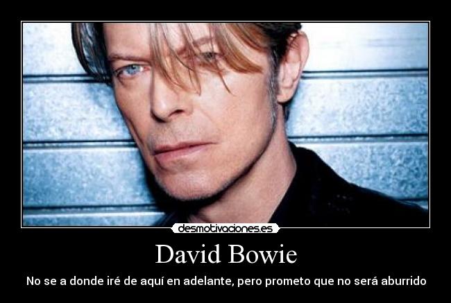 David Bowie - No se a donde iré de aquí en adelante, pero prometo que no será aburrido