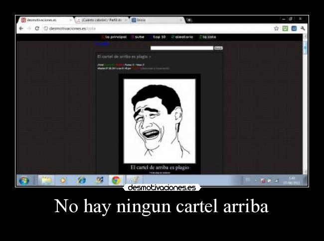 No hay ningun cartel arriba - 
