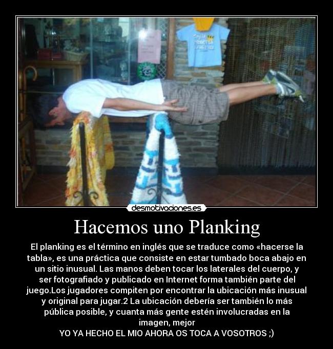 Hacemos uno Planking - 
