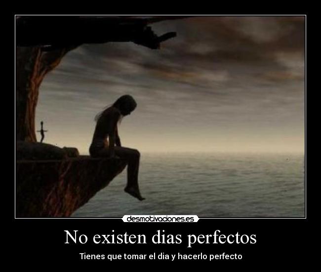 No existen dias perfectos - Tienes que tomar el dia y hacerlo perfecto