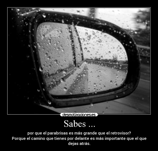 Sabes ... -