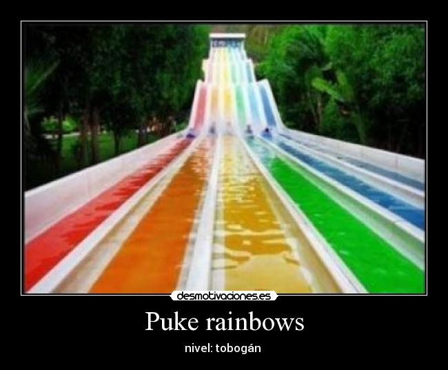 carteles puke rainbows desmotivaciones