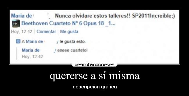 quererse a sí misma - 