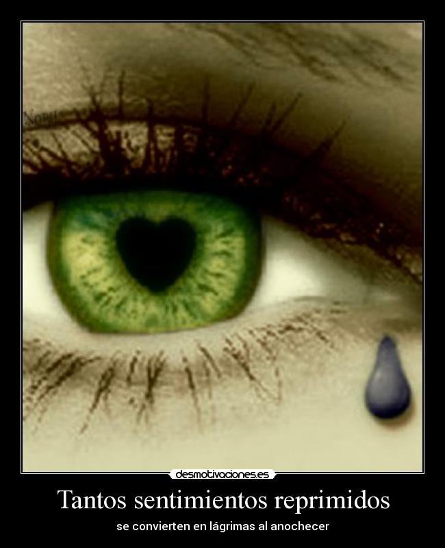 carteles sentimientos sentimientos lagrimas ojo noche llorar desmotivaciones