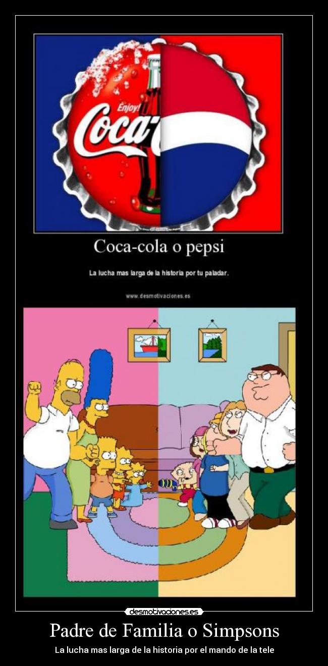 Padre de Familia o Simpsons - La lucha mas larga de la historia por el mando de la tele