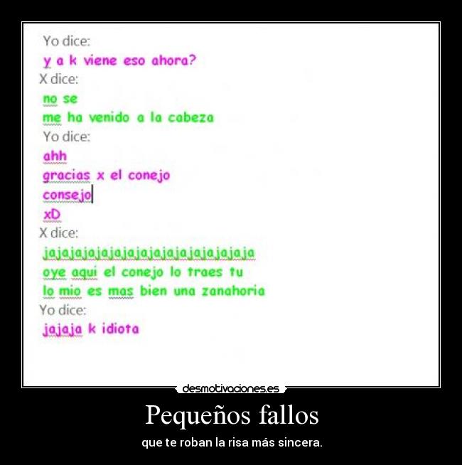 Pequeños fallos - 
