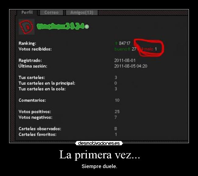 La primera vez... - Siempre duele.