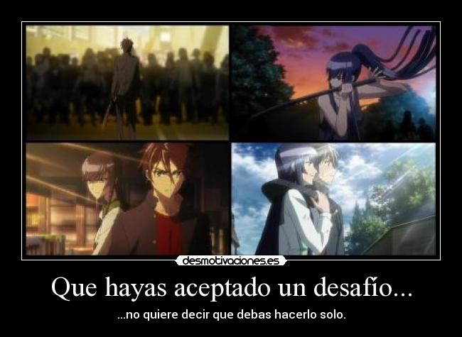carteles hight school the death dead hotd anime desafio luchar solo compania desmotivaciones