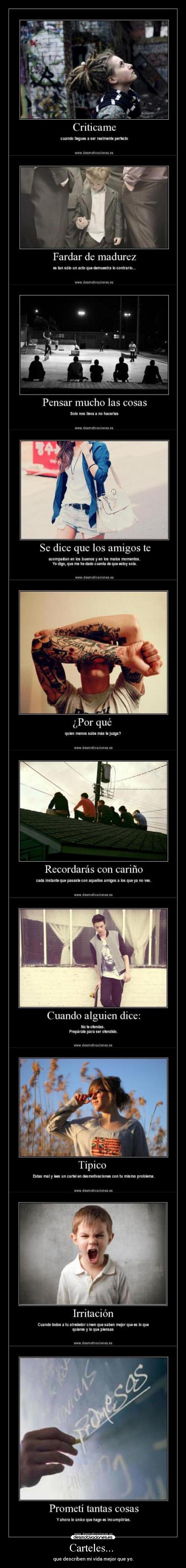 Carteles... - que describen mi vida mejor que yo.
