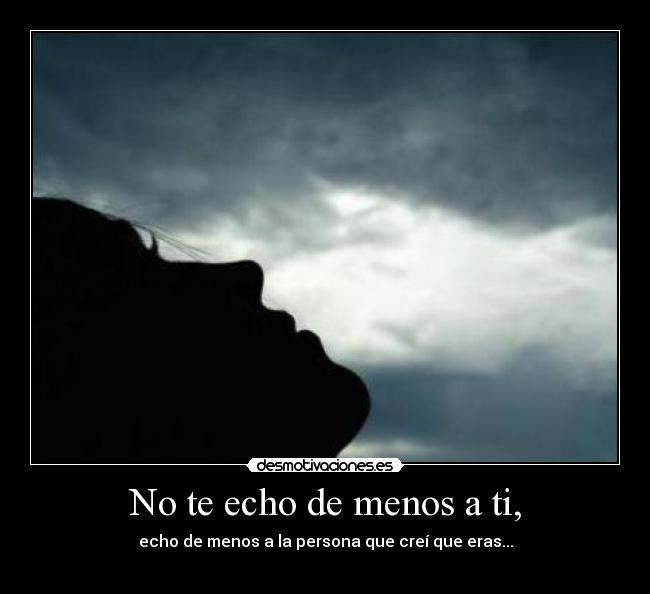 No te echo de menos a ti, - 