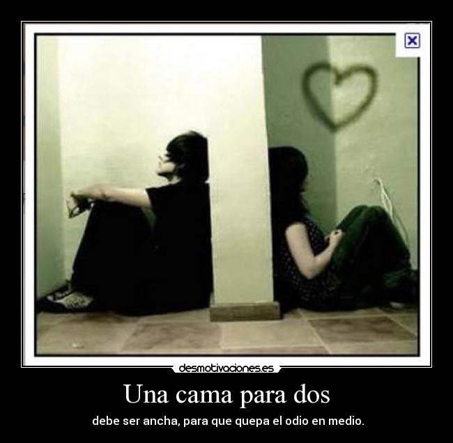 carteles una cama para dos desmotivaciones