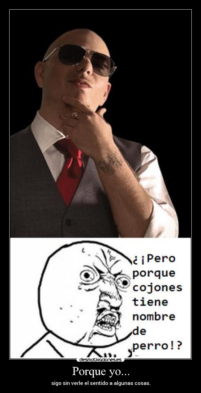 Porque yo... - sigo sin verle el sentido a algunas cosas.