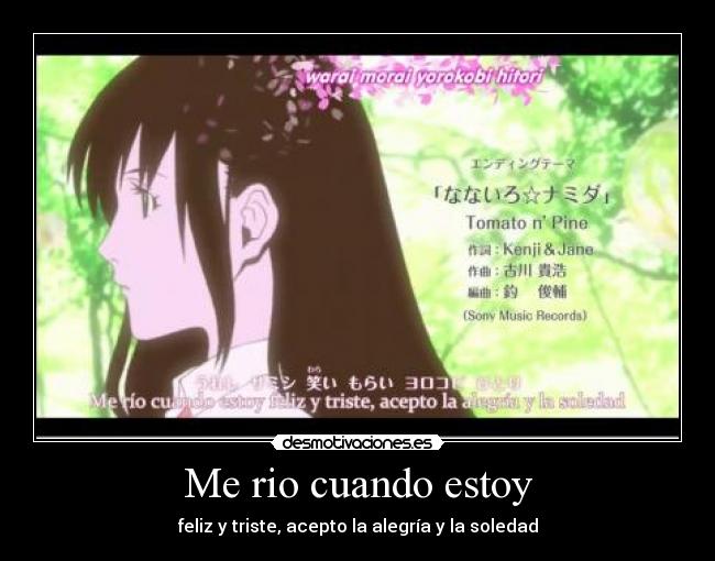 Me rio cuando estoy -