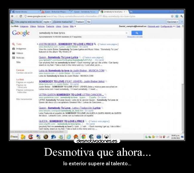 Desmotiva que ahora... - 