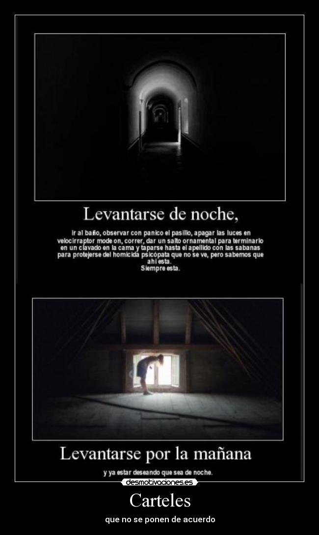 Carteles - que no se ponen de acuerdo