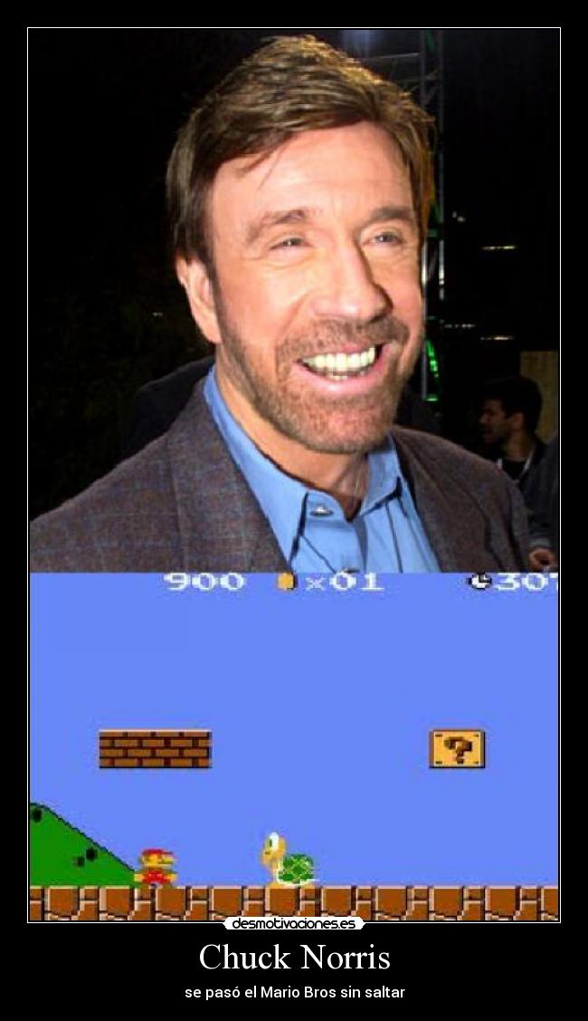 Chuck Norris - se pasó el Mario Bros sin saltar
