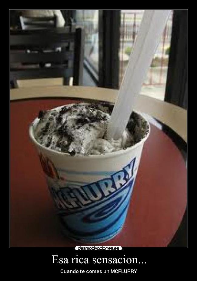 Esa rica sensacion... - Cuando te comes un MCFLURRY