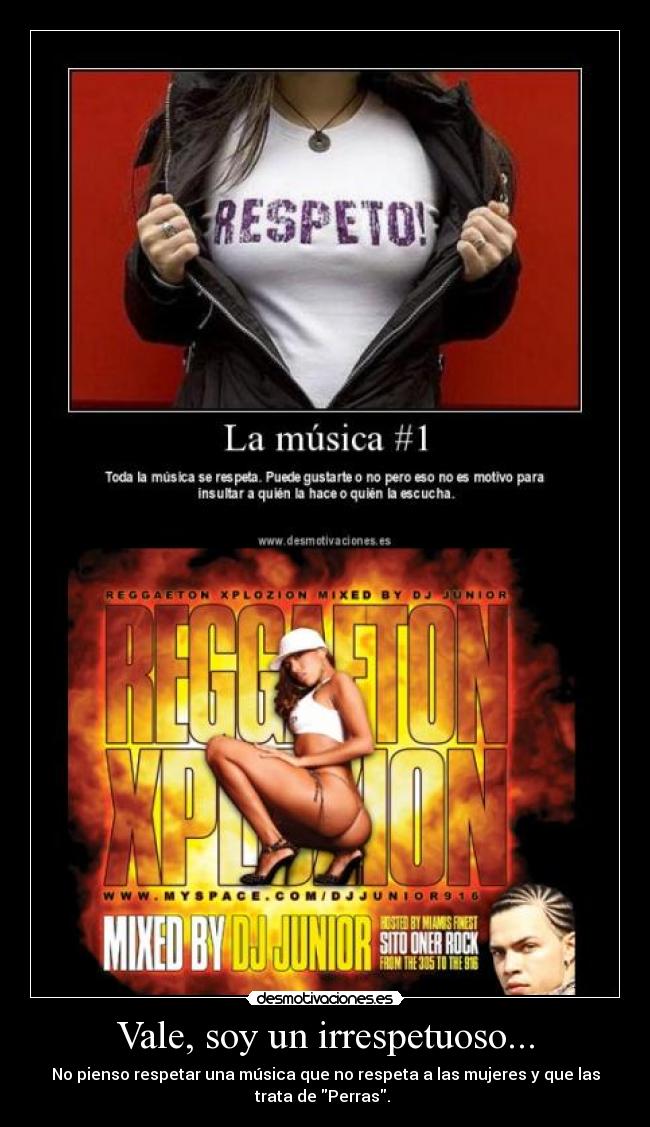 Vale, soy un irrespetuoso... - 