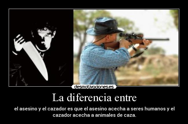 La diferencia entre -