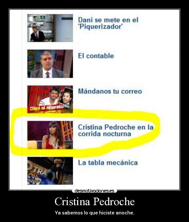 Cristina Pedroche - Ya sabemos lo que hiciste anoche.