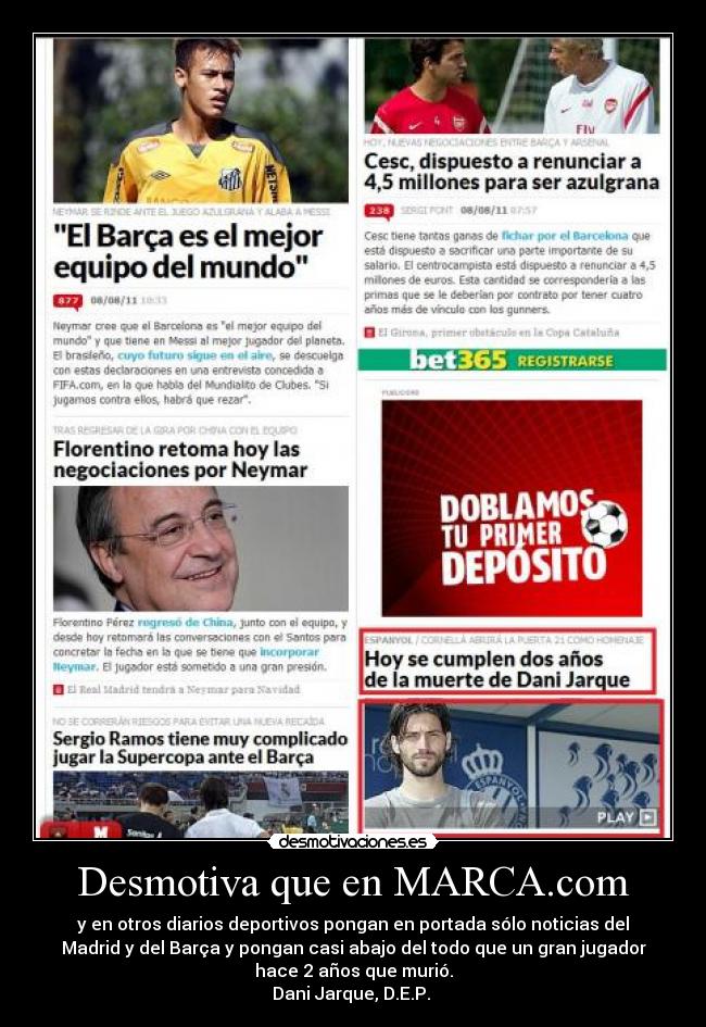 carteles dani jarque dep muerte marca marcacom madrid barca lol desmotivaciones