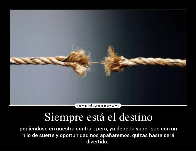 Siempre está el destino -